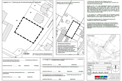 Lageplan zur 1. Änderung der Abrundungssatzung Dorfstraße