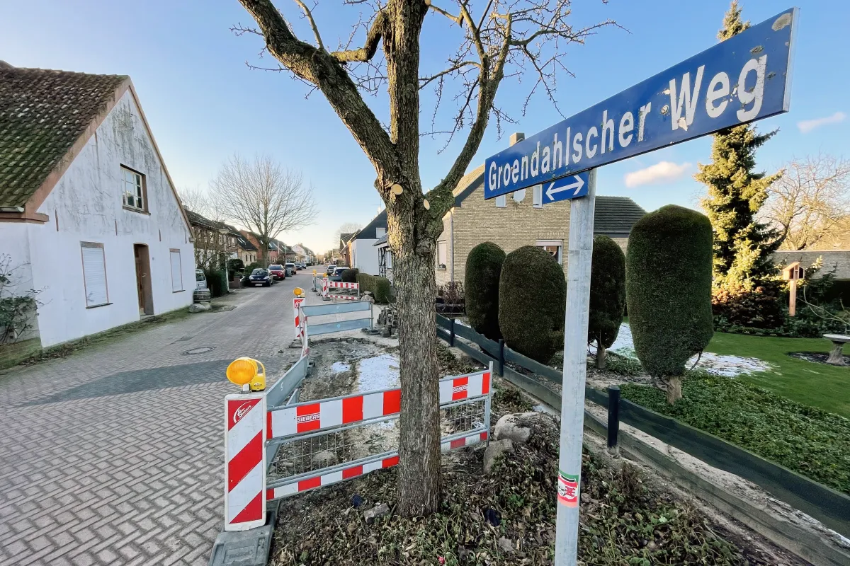 Baustelle am Groendahlschen Weg