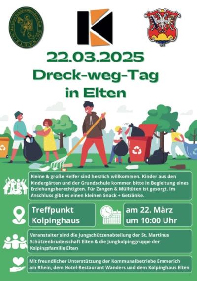 Plakat zum Dreck-weg-Tag in Elten