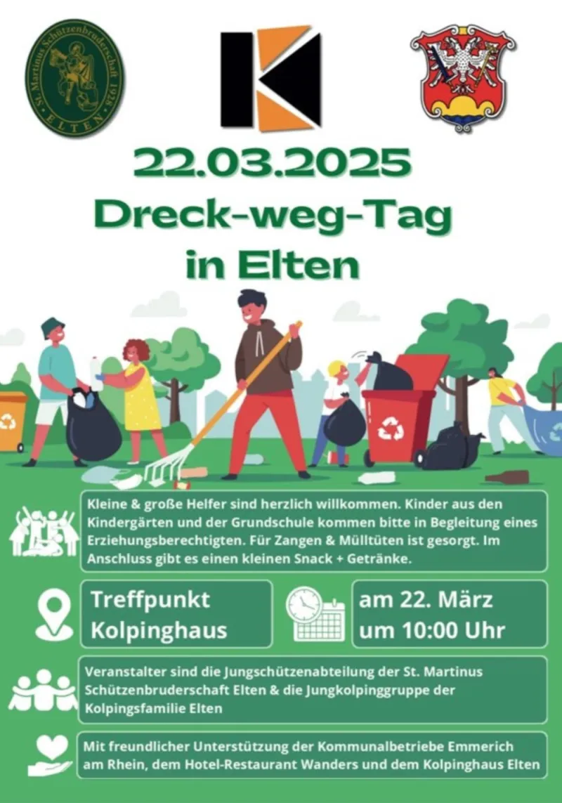 Plakat zum Dreck-weg-Tag in Elten