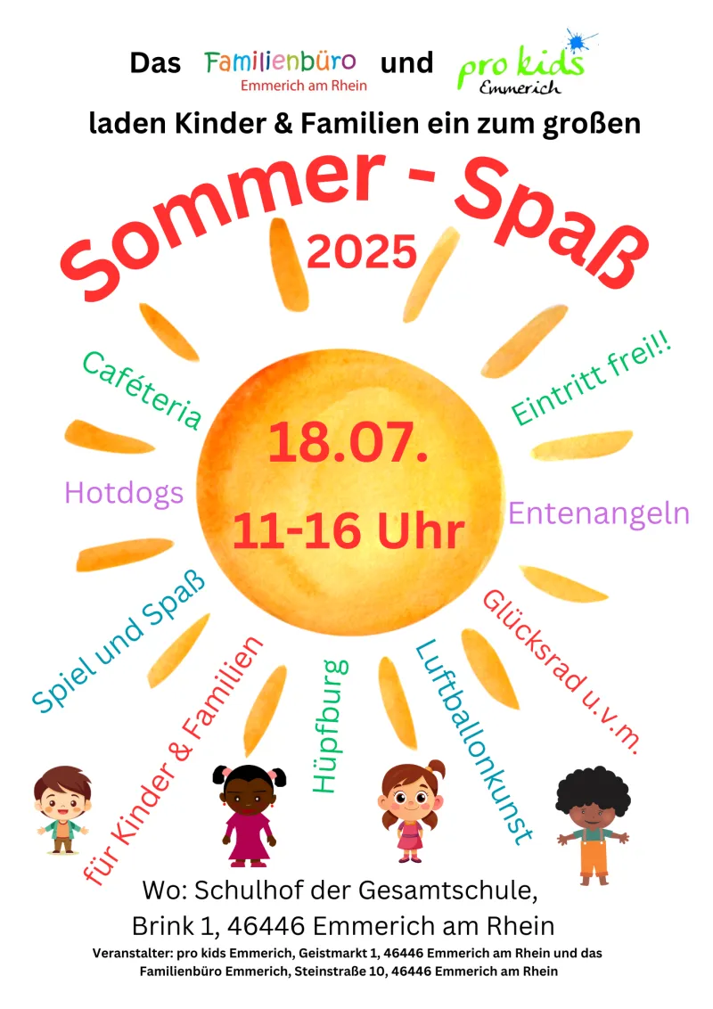 Plakat zum Sommer-Spaß 2025