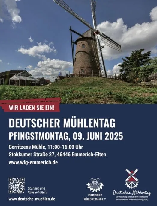 Plakat zum Mühlenfest an der Eltener Mühle