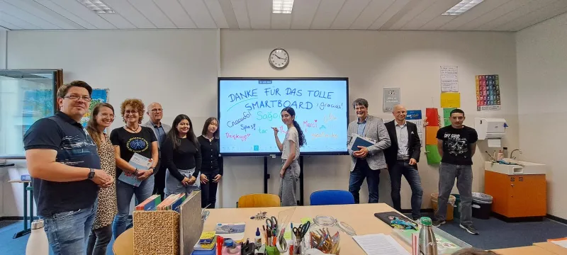 Einweihung Whiteboard Willibrord-Gymnasium Einweihung Whiteboard Willibrord-Gymnasium